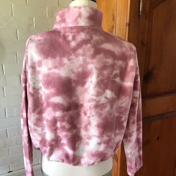 PINK Rose sweatshirt pink and white size L juniors Barbie core - Picture 7 of 9